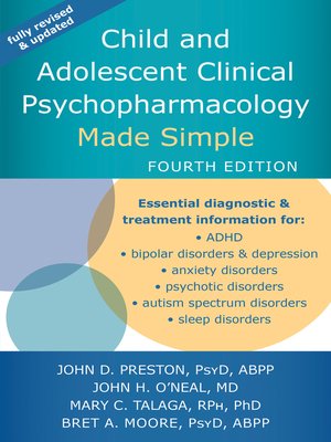 cover image of Child and Adolescent Clinical Psychopharmacology Made Simple